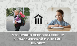 Что нужно первокласснику в классической и онлайн школе?